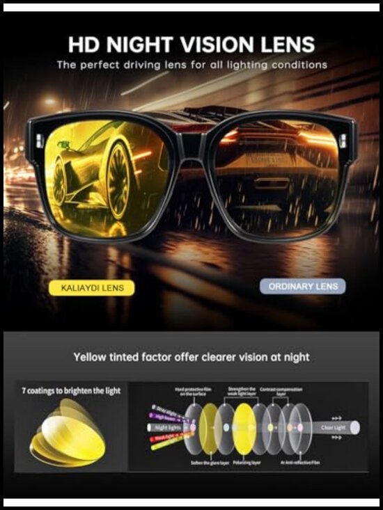 Fit-Over-Glasses Wrap-Around Polarized Sunglasses UV400 Protection